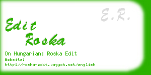 edit roska business card